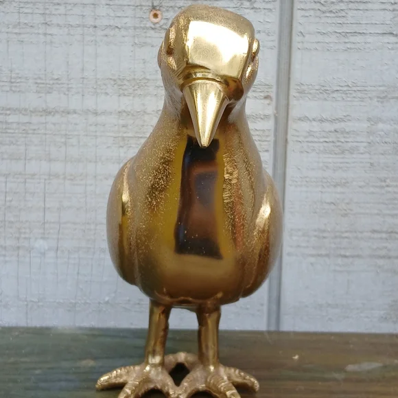 Unique Vintage Gold Bird Figurine
